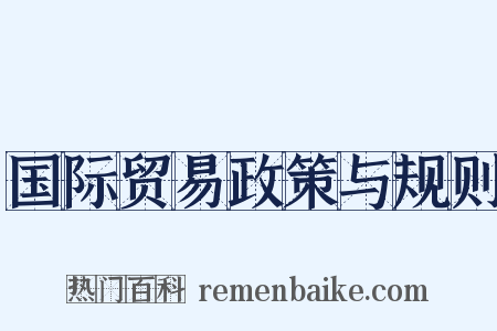 国际贸易政策与规则是什么意思的图片